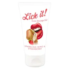 Orion Lick It! Sparkling Wine and Strawberry - оральная смазка со вкусом клубники и шампанского, 50 мл