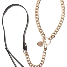 Taboom Statement Collar and leash - Ошейник с поводком, (розовое золото)