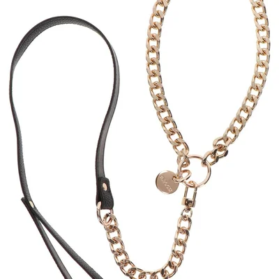 Taboom Statement Collar and leash - Ошейник с поводком, (розовое золото)