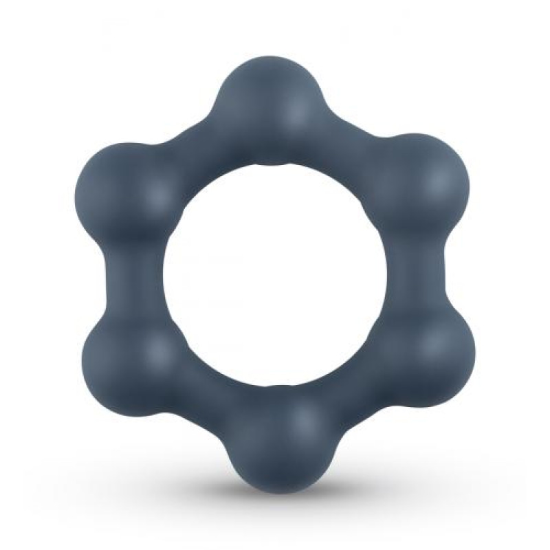 Boners Hexagon Cock Ring - Эрекционное кольцо, 3,8 см (серый)