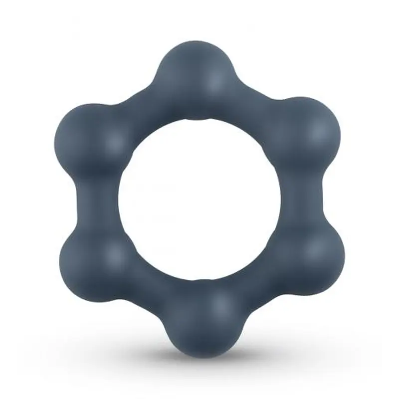 Boners Hexagon Cock Ring - Эрекционное кольцо, 3,8 см (серый)