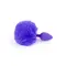 Boss Jewellery Silicon PLUG Bunny Tail Purple - Анальная пробка с хвостом, 6,5х2,7 см (фиолетовый)