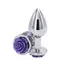 Ns Novelties Rose Buttplug M - Анальная пробка, 7,5х3,5 см, (серебристая с фиолетовым)