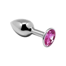 Alive Mini Metal Butt Plug - Анальна пробка - M, 8х3.4 см (рожева)