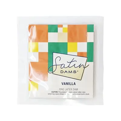 Салфетка для орального секса Trustex Vanilla Satin Latex Dams со вкусом ванили, 1 шт