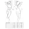 Passion Erotic Line Paloma Corset полупрозрачный корсет с пажами, L/XL (белый)