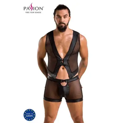 Passion - 053 SET WILLIAM black - Сексуальний сет для чоловіків, L/XL