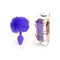 Boss Jewellery Silicon PLUG Bunny Tail Purple - Анальная пробка с хвостом, 6,5х2,7 см (фиолетовый)