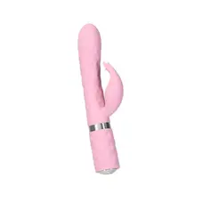 Pillow Talk Lively Teal - Роскошный вибратор с кристаллом Сваровски для точки G, 24х3.7 см (розовый)
