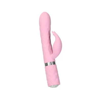 Pillow Talk Lively Teal - Роскошный вибратор с кристаллом Сваровски для точки G, 24х3.7 см (розовый)