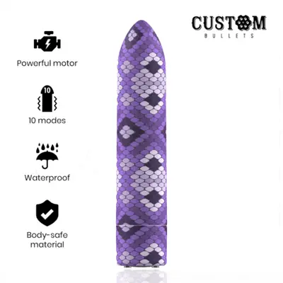 Custom Bullets Snake Purple - Вибропуля, 6,25х2 см (фиолетовый)