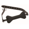 Master Series Dog Bone Gag - силиконовый кляп косточка, 15.4 см (чёрный)