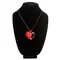 Charmed Vibrating Silicone Heart Necklace - кольє з підвіскою вібратором, 90 см (червоний)