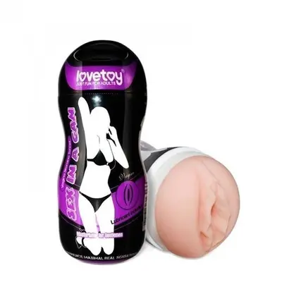 LoveToy Sex In Can Vibrating Vagina Tunnel - Мастурбатор, 16 см (тілесний)