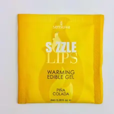 Sensuva - Sizzle Lips Pina Colada - Пробник массажного геля, 6 мл.