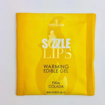 Sensuva - Sizzle Lips Pina Colada - Пробник массажного геля, 6 мл.