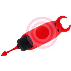 Adrien Lastic Pocket Vibe Devol - віброкуль з хвостиком і ріжками, 8.5х2.3 см (червоний)
