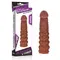 LoveToy Pleasure X-Tender Penis Sleeve Brown Add 2 - Насадка на член +5 см (коричневий)