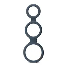 Boners Triple Cock Ring - Тройное эрекционное кольцо, (серый)