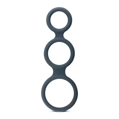 Boners Triple Cock Ring - Потрійне ерекційне кільце, (сірий)