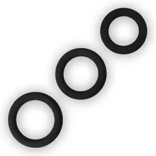 LoveToy Power Plus Soft Silicone Snug Ring - набор силиконовыйх эрекционных колец, 3 шт (чёрный)