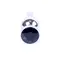 Boss Jewellery Silver Butt Plug Black - Анальна пробка з кристалом, 9,3х3 см (чорний)