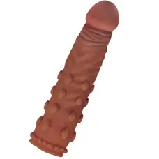 LoveToy Pleasure X-Tender Penis Sleeve Brown Add 2 - Насадка на член, +5 см (коричневый)