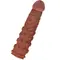 LoveToy Pleasure X-Tender Penis Sleeve Brown Add 2 - Насадка на член +5 см (коричневий)
