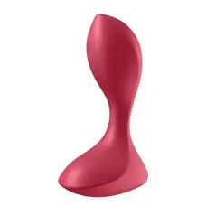 Satisfyer Backdoor Lover Red анальная пробка с вибрацией, 11.5х3.3 см ( красный)