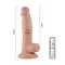 LoveToy 7.5" Real Extreme Dildo Vibrating - реалістичний вібратор з пультом та присоскою, 19х3.7 см (тілесний)