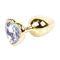 Boss Jewellery Gold Heart Plug Clear - Анальна пробка з кристалом, 7х2,7 см (прозорий)