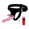 Страпон із вібрацією Baile Vibrator with pearls + bunny, 18 см