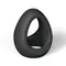 Love To Love Flux Ring Black Onyx - ерекційне кільце подвійне, 3 см (чорне)