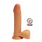 Get Real Dual Density Dildo8 Inch Balls - Реалистичный фаллоимитатор, 17,5х4,5 см (телесный)