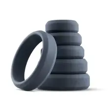 Boners 6-Piece Cock Ring Set - Набор эрекционных колец, 6 шт (серый)
