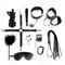 Art of Sex - Spikes BDSM Set Leather - Набор BDSM из 10 предметов, натуральная кожа
