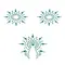 Petits Joujoux Gloria set of 3 Green/Blue - пестис із кристалів, прикраса на груди та вульву (зелений)