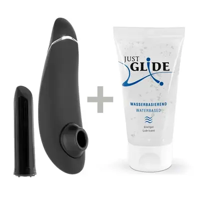 Womanizer Premium + We-Vibe Tango Silver Delights + Лубрикант 50 мл - Набор лакшери-игрушек