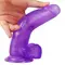 Jelly Studs Crystal Dildo Large Purple - Фаллоимитатор, 20 см (фиолетовый)