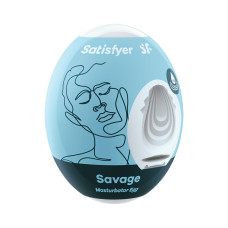 Satisfyer Masturbator Egg Single Savage мастурбатор яйцо, 7х5.5 см (голубой)