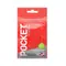 TENGA Pocket Block Edge - Карманный мини-мастурбатор, 7.5х5.5 см (красный)