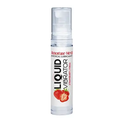 Amoreane Med Liquid Vibrator Strawberry – лубрикант з ефектом вібрації, 10 мл.