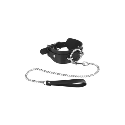 Fetish Tentation Ring and Leash - ошейник с большим кольцом и с поводком