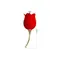 Pretty Love Rose Lover Licking Stimulator Red - Клиторальный стимулятор, 14,2 см (красный)