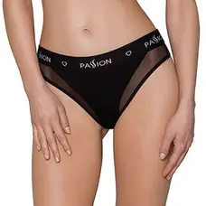 Passion PS002 Panties - Трусики з прозорою вставкою, S (чорні)