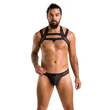 Passion - 043 SET JACOB black - Сексуальный мужской комплект с кольцами, XXL/XXXL