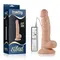 LoveToy 7.5" Real Extreme Dildo Vibrating - реалістичний вібратор з пультом та присоскою, 19х3.7 см (тілесний)