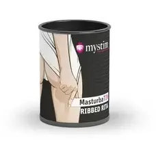 Mystim MasturbaTIN Ribbed Rita - Мастурбатор, 4.4х1.4 см (белый)