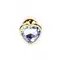 Boss Jewellery Gold Heart Plug Clear - Анальна пробка з кристалом, 7х2,7 см (прозорий)