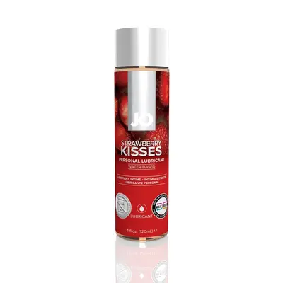 System Jo-Strawberry Kiss-їстівна змазка на водній основі, 120 мл